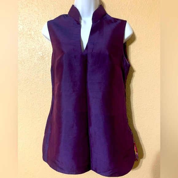 ARTISANS ANGKOR 100% Natural Pure Silk Top - Picture 1 of 15